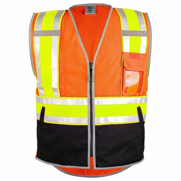 M, Orange, Class 2 Premium Brilliant Series Ultimate Reflective Vest, Kishigo, Mfr#: 1544-M